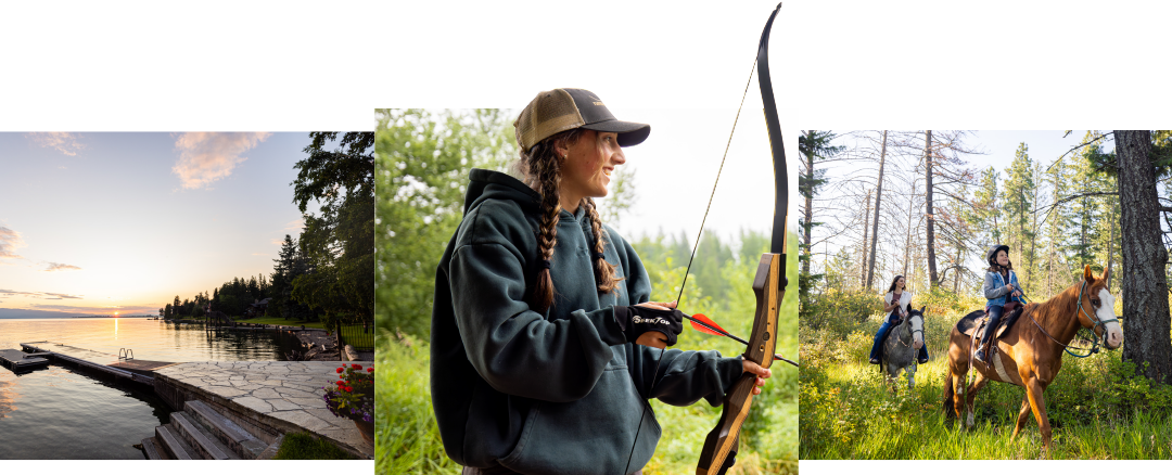 Collage of lake activities